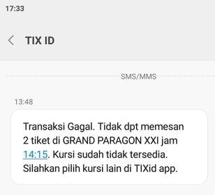 TIDAK DITANGGAPI ERROR PADA TIX.ID DAN DANA
