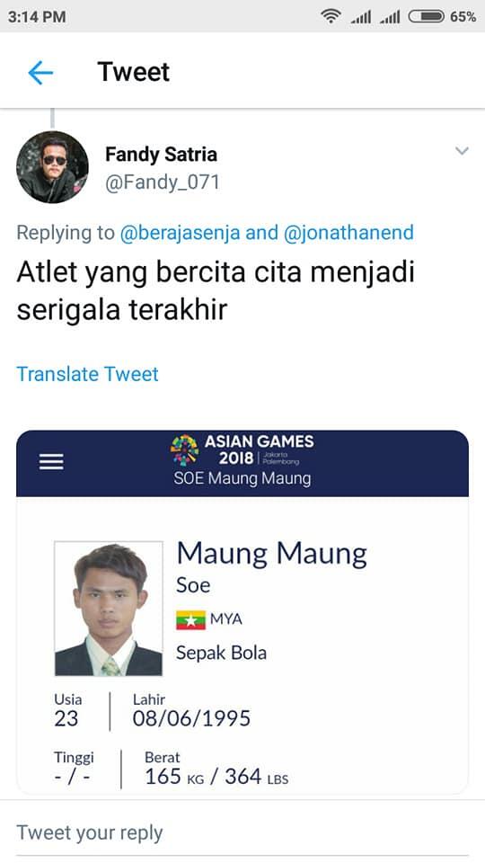 Nama-nama Nyeleneh Atlet di Asian Games 2018, Ngocok Perut Ane BRO !