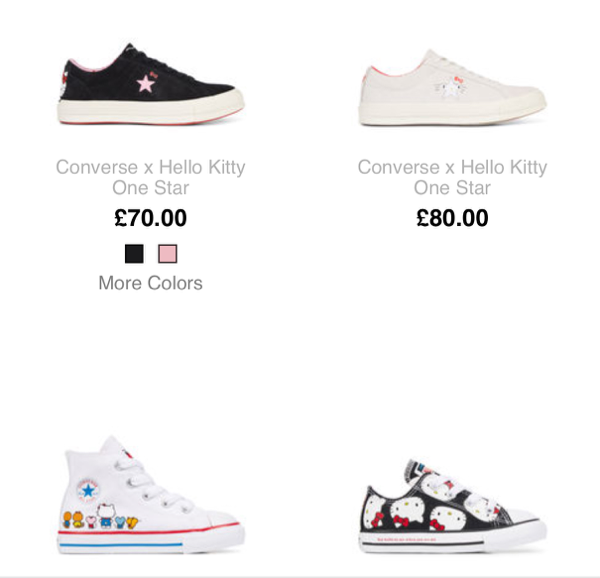 Cute! Sneakers Terbaru Bergambar Hello Kitty dari Converse