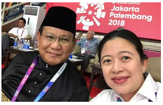 Nonton Final Pencak Silat, Prabowo Bersanding dengan Megawati