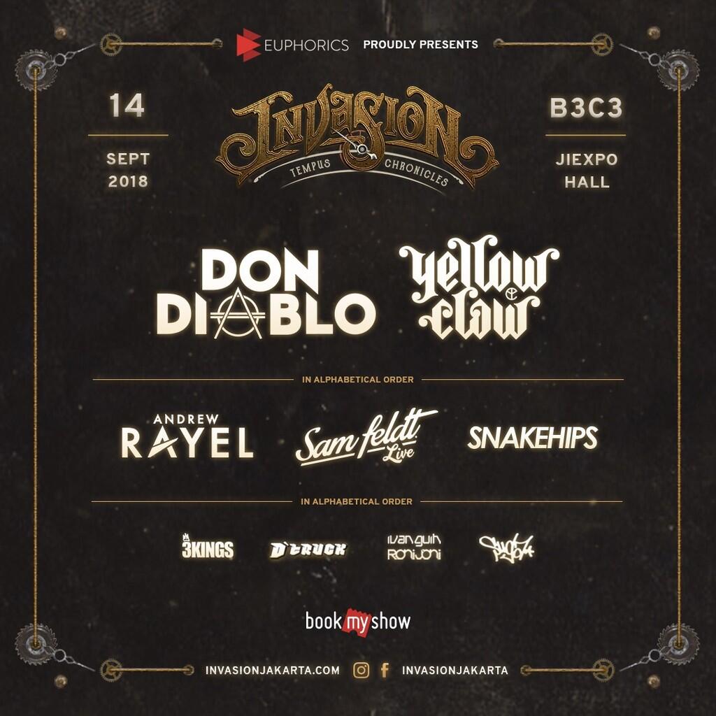 Full Line-Up Invasion 2018 Bikin Lo Gak Bisa Stop Nge-dance!
