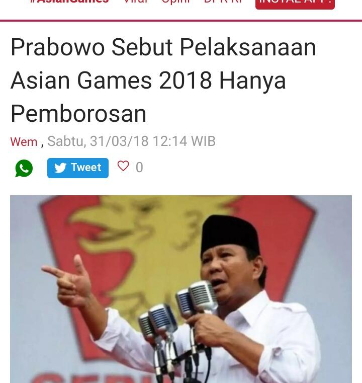 Prestasi Indonesia di Asian Games 2018 Bukan Sukses Semu