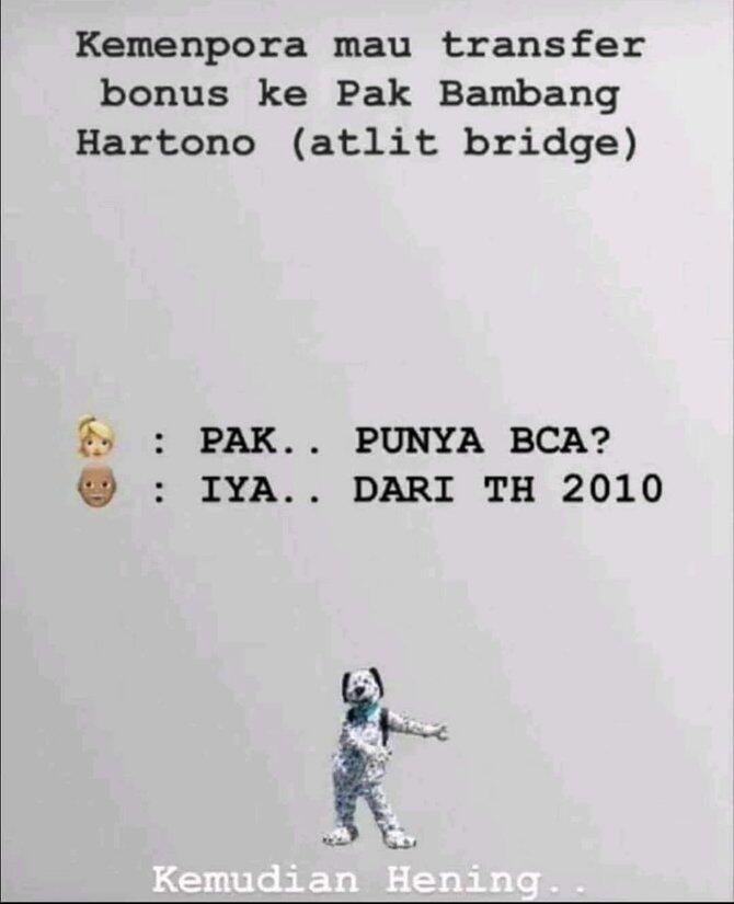 Meme lucu bonus Asian Games untuk Bambang Hartono orang terkaya Indonesia
