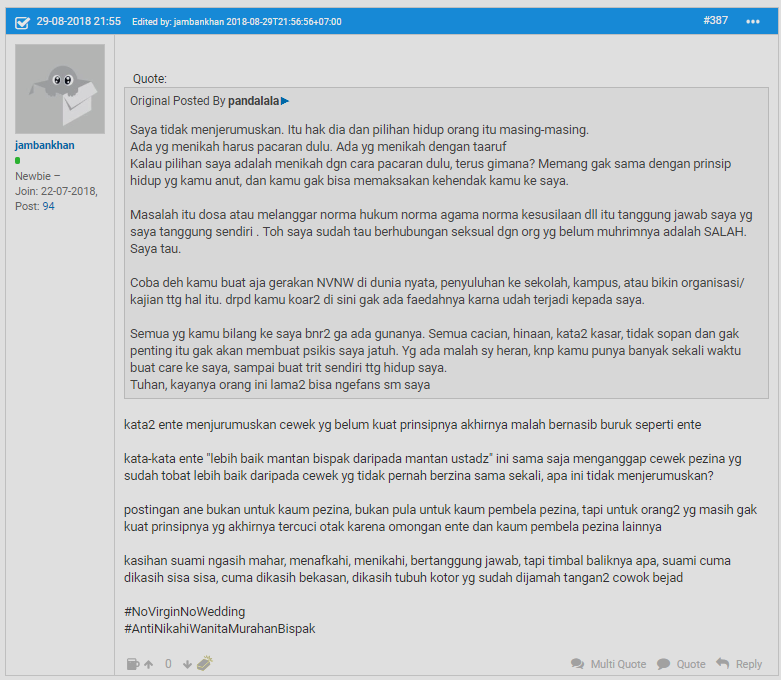 Ada apa dengan gerakan #NoVirginNoWedding