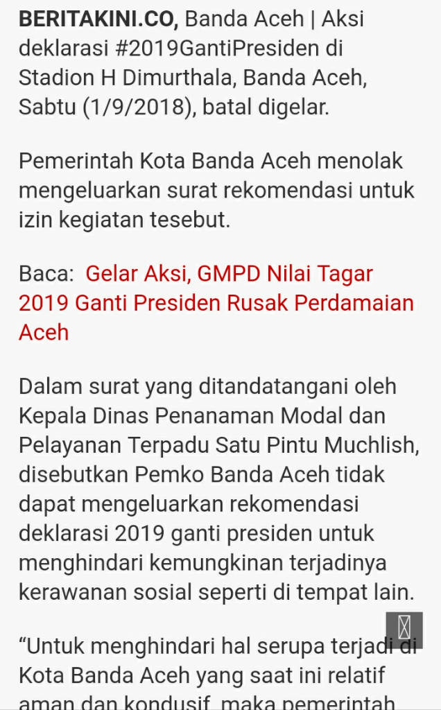 PKS Prakarsai Deklarasi #2019GantiPresiden di Aceh