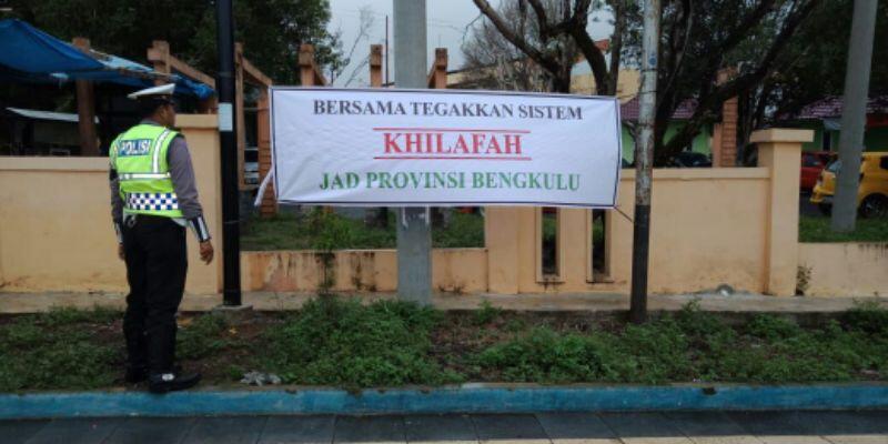 Spanduk Ajakan Tegakkan Khilafah Terpasang di Kawasan Strategis Kota Bengkulu