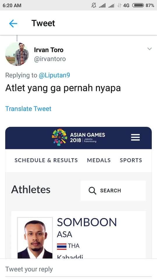 Viral !! Lucu Lucuan Nama Atlet Asian Games 🤣🤣🤣