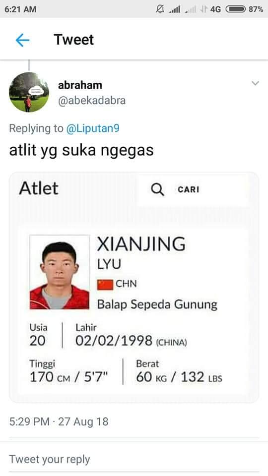 Viral !! Lucu Lucuan Nama Atlet Asian Games 🤣🤣🤣