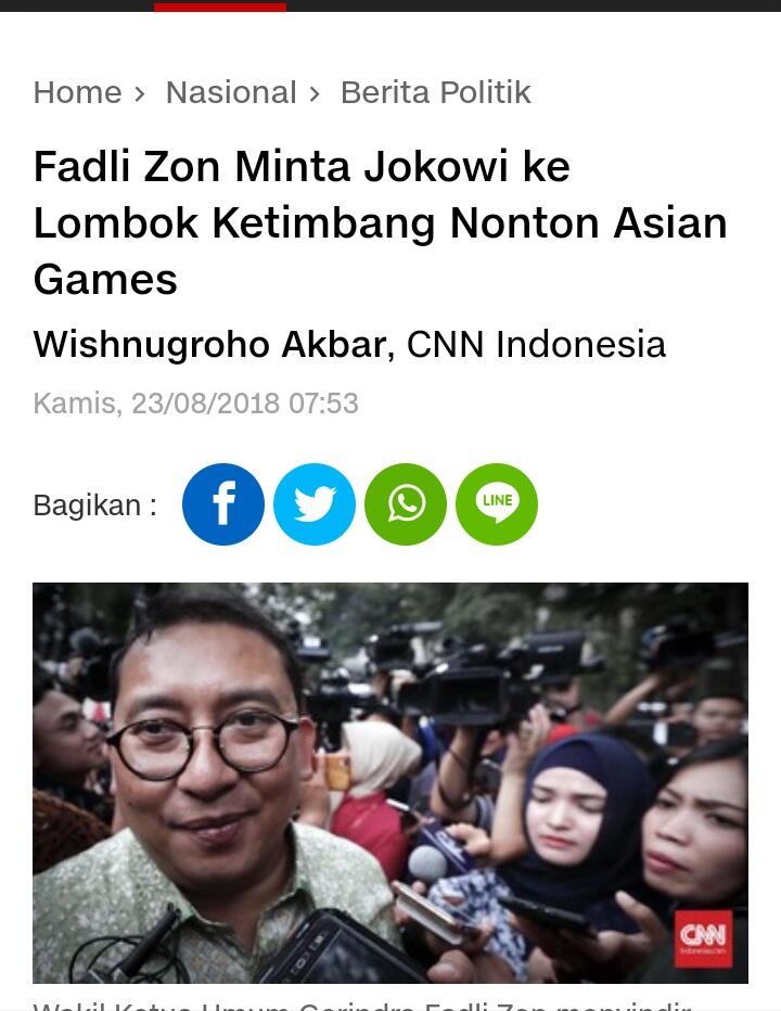 Jokowi Pada Penutupan Asian Games Suryo Prabowo: Maaf, Kok Sepertinya Gak Manusiawi
