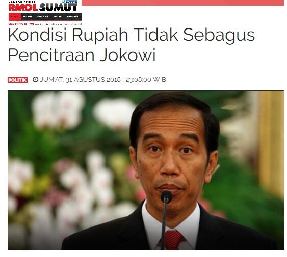 Kondisi Rupiah Tidak Sebagus Pencitraan Jokowi