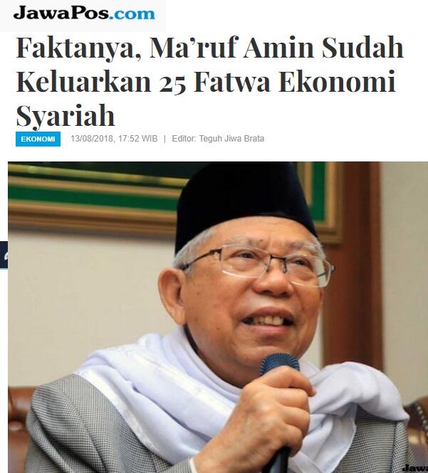 KH Ma’ruf Ingin Ganti Sistem Ekonomi Berlandaskan Pancasila