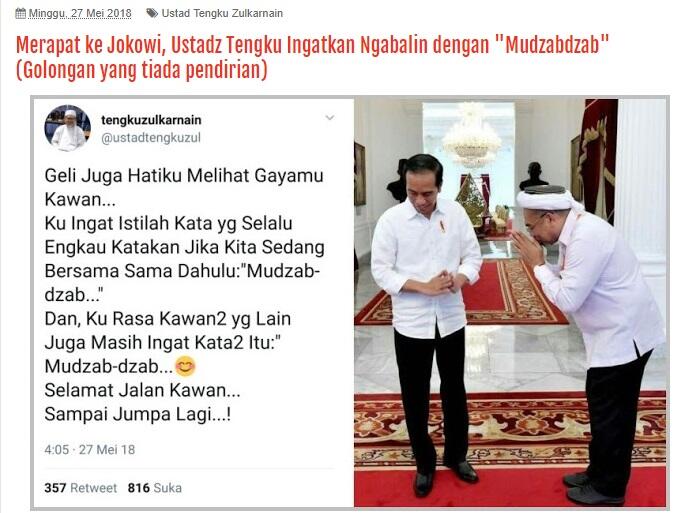 Sindir Keras Ngabalin, Ustaz Tengku Zulkarnain: Berhentilah Makan Gaji Negara