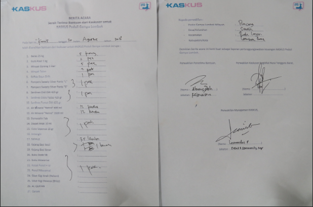 &#91;FR&#93; KASKUS Serahkan Langsung Donasi untuk Korban Gempa Lombok