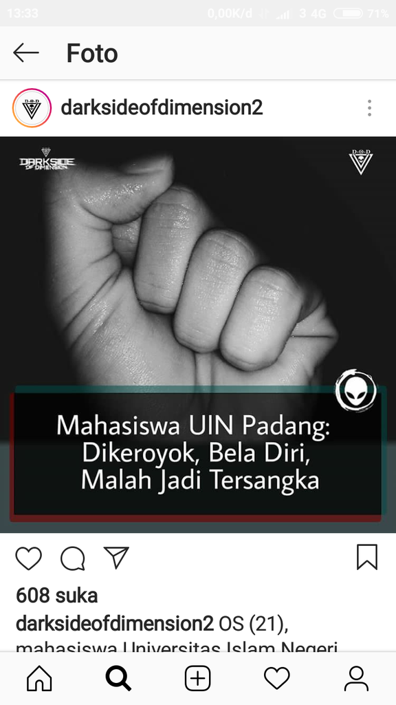 Dikeroyok, Mahasiswa kampus Islam padang malah jadi tersangka