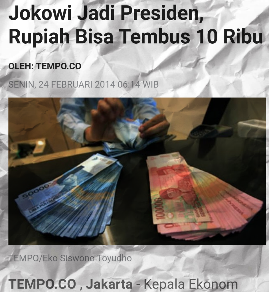 Rupiah Mungkin Akan Sentuh Level Rp 15.000 Per Dollar AS | KASKUS