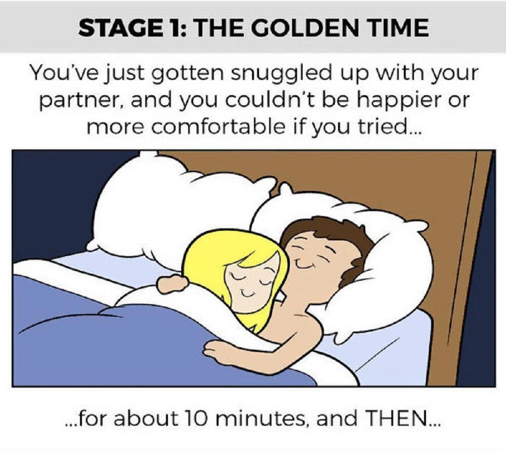 7 Ilustrasi Kocak Suka Duka Tidur Bareng Pasangan Pasca Menikah KASKUS