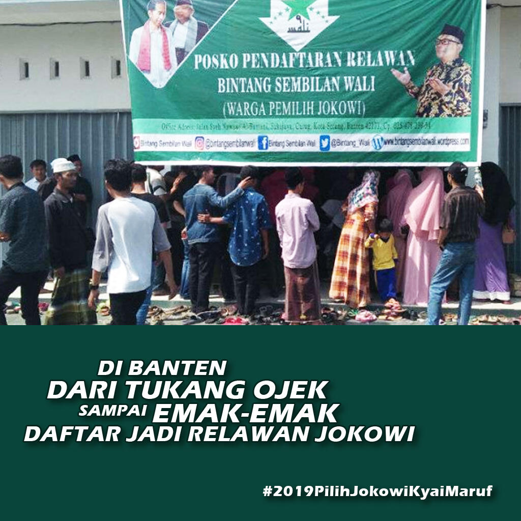 Emak-emak hingga Tukang Ojek di Banten Ramai Daftar Relawan Jokowi