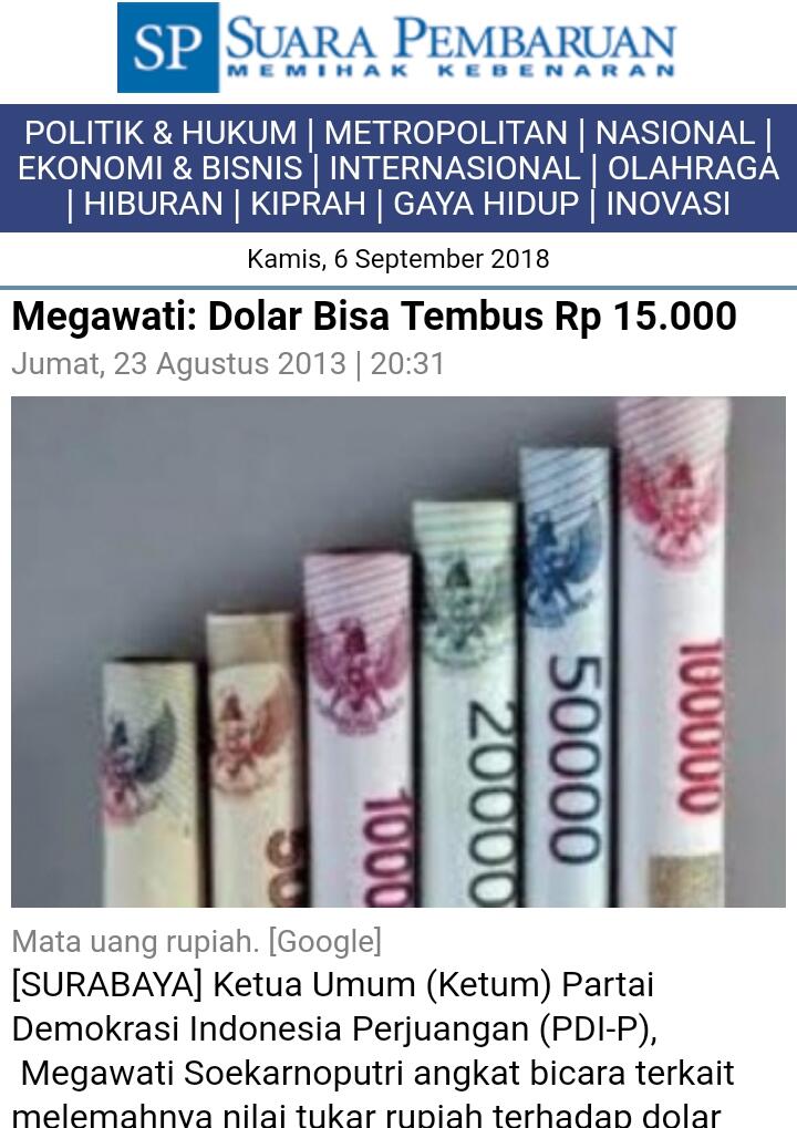 Dolar AS Ngamuk, Sandi: Prabowo Minta Tak Saling Menyalahkan