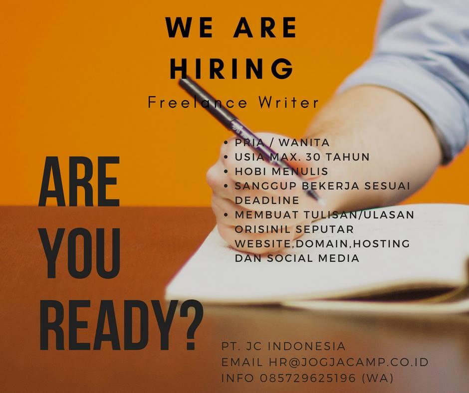 Lowongan Freelance Writer (Yogyakarta)