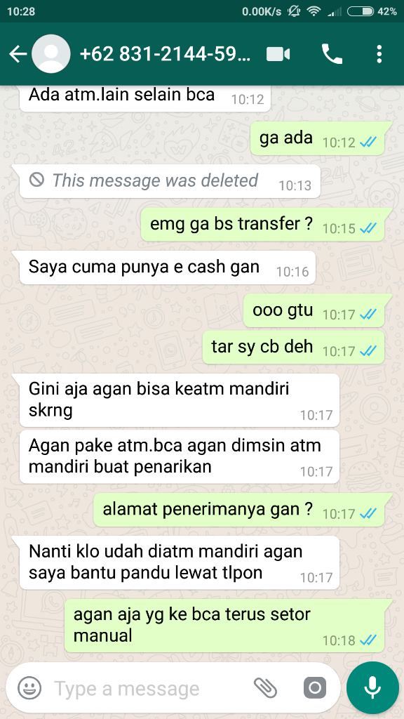 Hati Hati Penipuan Berkedok E Cash Mandiri ID Mulsim Kurniawan 083121445918