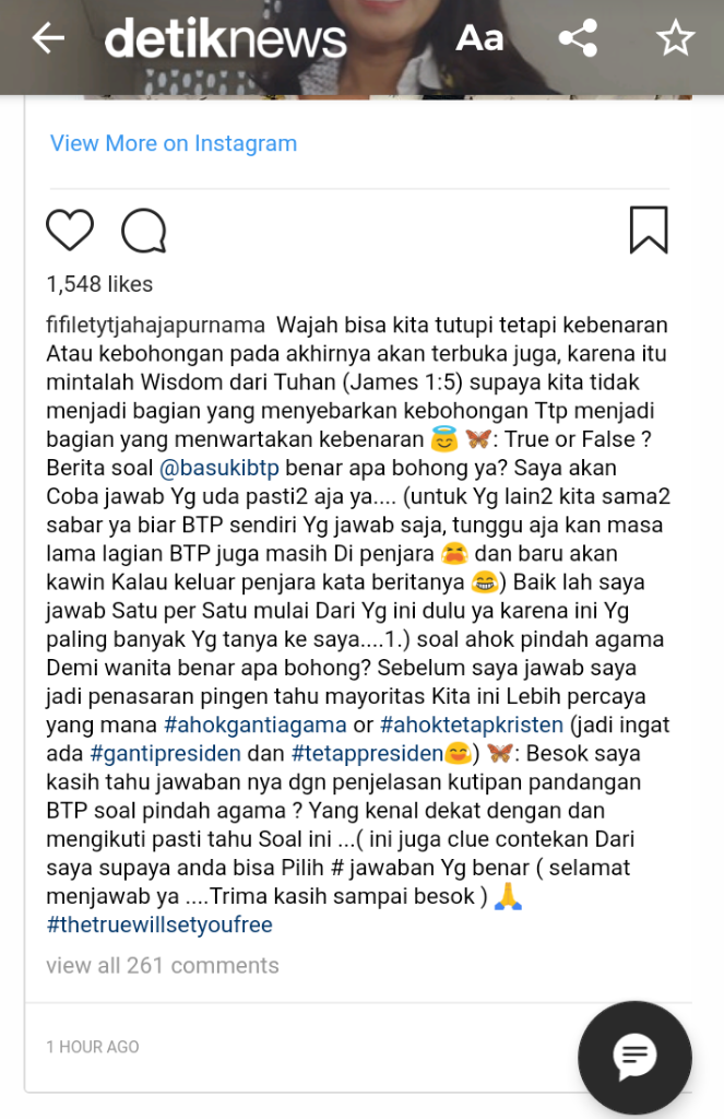 Adik Buka Suara Soal Kabar Ahok Akan Nikah Lagi hingga Pindah Agama