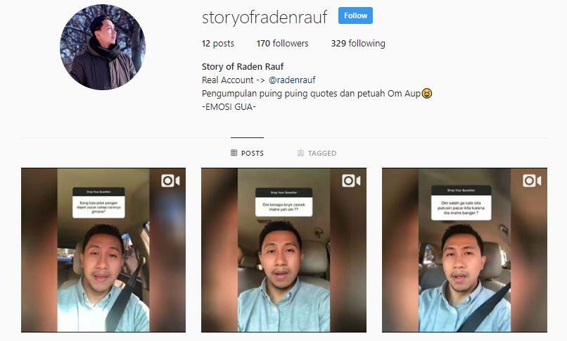 10 Fakta Raden Rauf, Selebgram Indonesia yang NgeHits sampai Malaysia