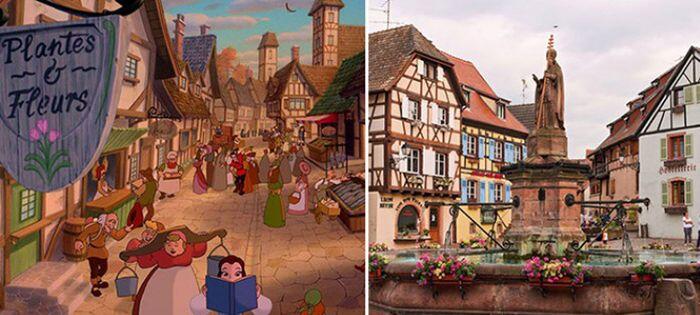 Lokasi di dunia nyata yang mirip dengan lokasi di film animasi disney