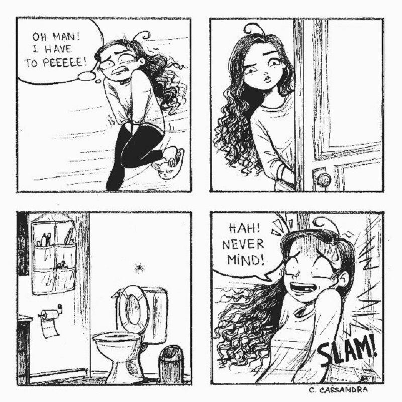 22 Ilustrasi Kocak Kebiasaan Cewek yang Gak Bisa Dipahami Cowok