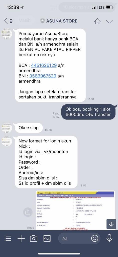 Pelayanan Buruk ASUNA STORE