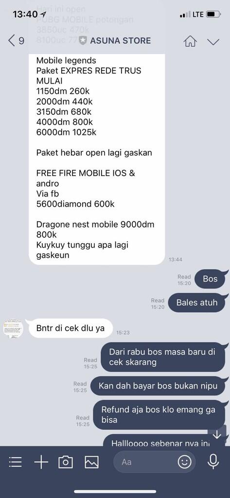 Pelayanan Buruk ASUNA STORE