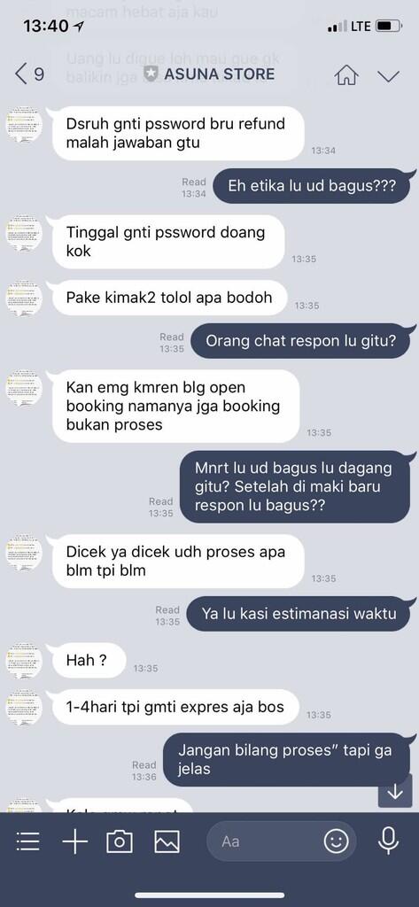 Pelayanan Buruk ASUNA STORE
