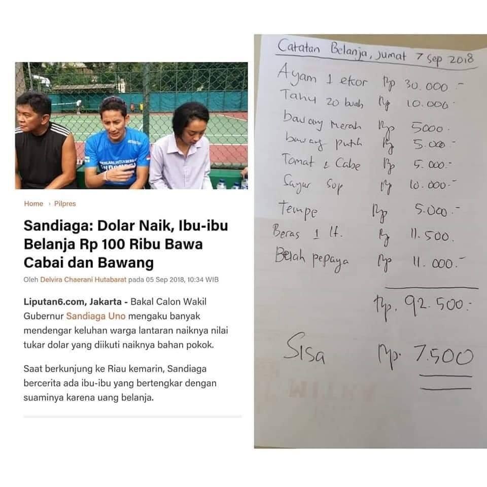Sandiaga Uno yang Mempermalukan Emak-emak
