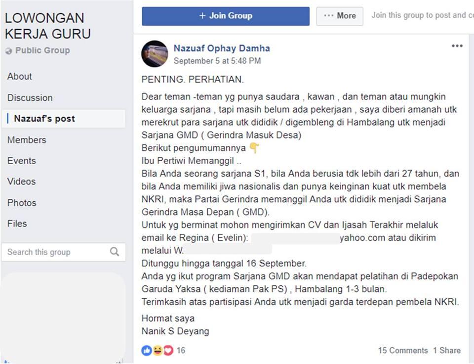 Awas Pasukan Sebelah (UPAYA MAKAR DI HAMBALANG).