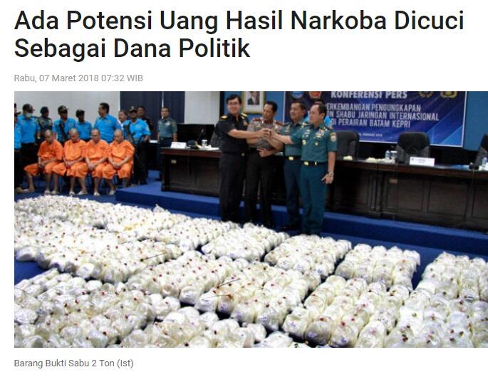 Mencegah Masuknya DANA Bandar Narkoba ke Kancah Politik ...
