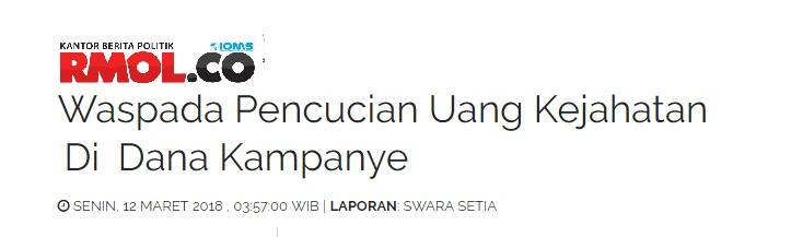 Mencegah Masuknya DANA Bandar Narkoba ke Kancah Politik ...