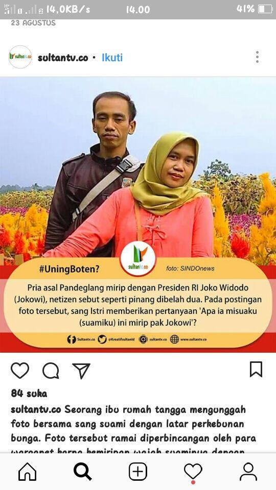 Orang pandeglang mirip pak presiden Jokowi