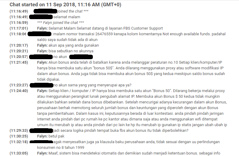 WD FBS Ditolak