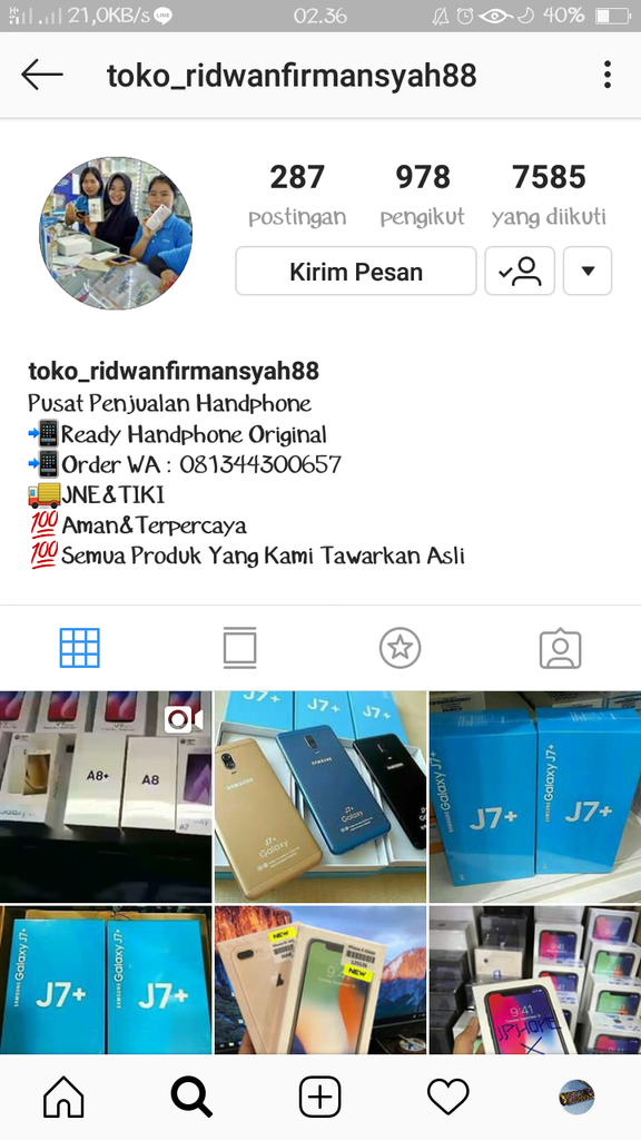 Penipuan di IG @toko_ridwan58 , @toko_ridwanfirmansyah88, dan masih banyak akun palsu