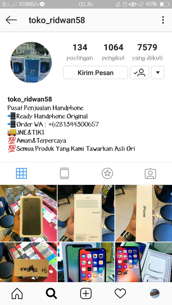 Penipuan di IG @toko_ridwan58 , @toko_ridwanfirmansyah88, dan masih banyak akun palsu