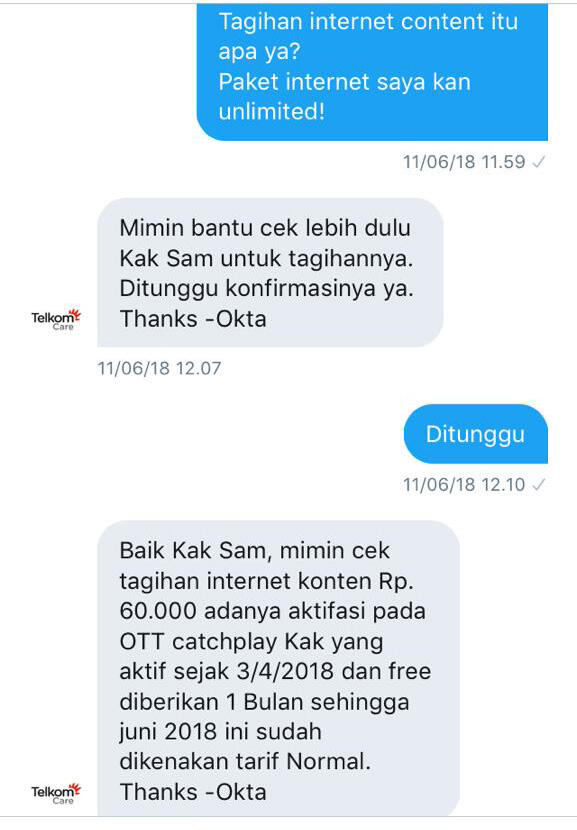 &quot;TERAMPOK&quot; Telkom (indihome) karena tagihan INTERNET CONTENT 