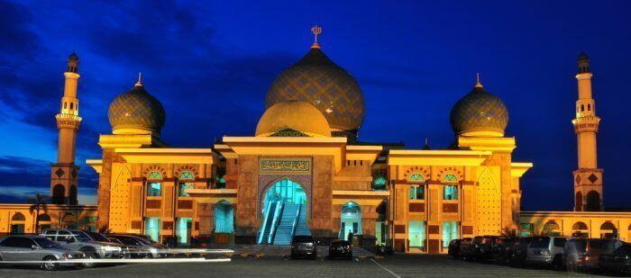 9 Potret Kemegahan Masjid Agung An Nur, Taj Mahalnya Provinsi Riau