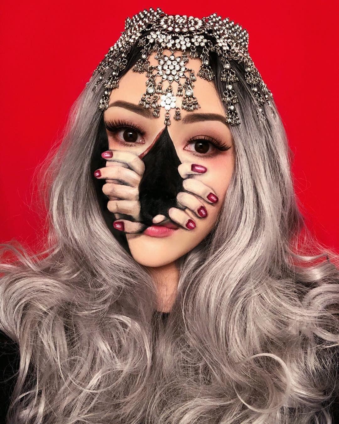 22 Potret Kreativitas Mimi Choi, MUA yang Jago Bikin Ilusi Optik