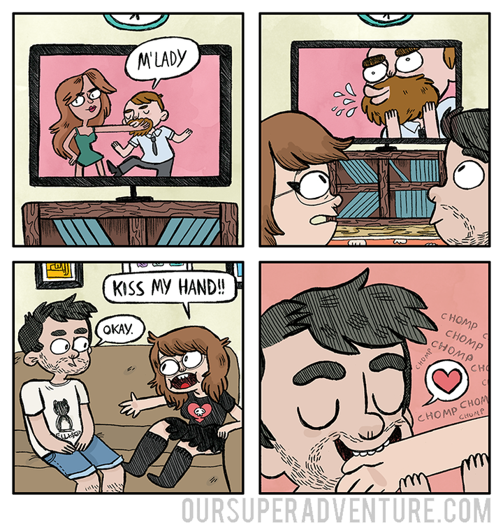 18 Ilustrasi Bukti Kemesraan Suami Istri Kadang Sekonyol Ini