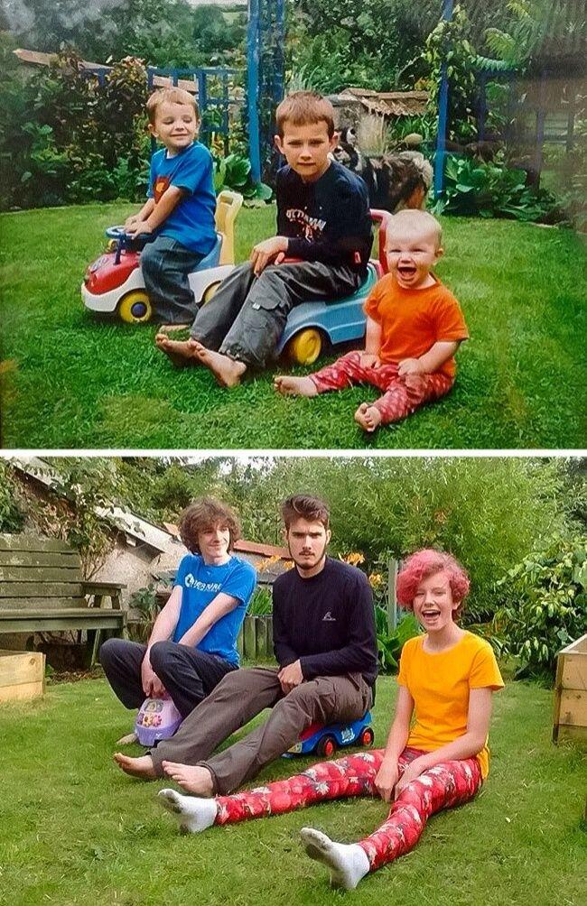 10 Gambar Lucu dan Kreatif Hasil Buat Ulang Foto Masa Kecil