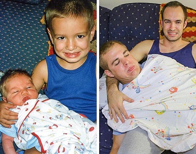 10 Gambar Lucu dan Kreatif Hasil Buat Ulang Foto Masa Kecil