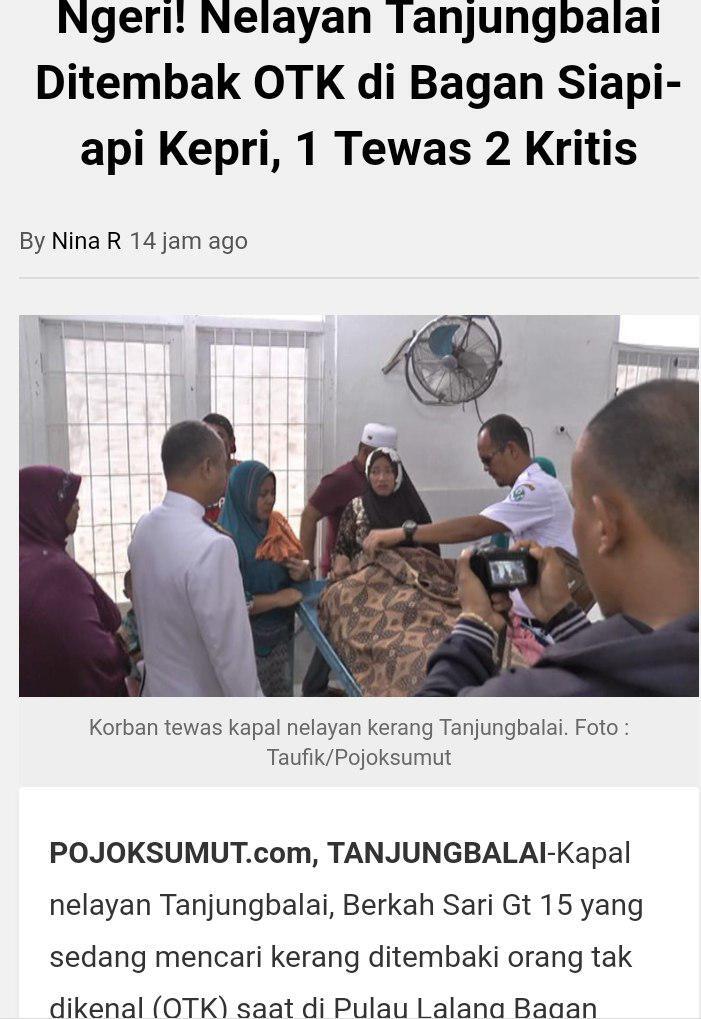 Seorang Tewas Curi Kerang Nelayan Tanjung Balai Ditembak