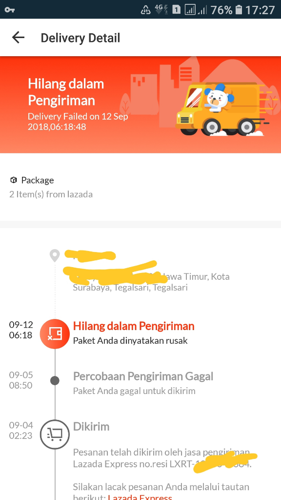 Jasa Pengiriman Barang Lazada Lebih Bego Dari Barang Pihak Ketiga