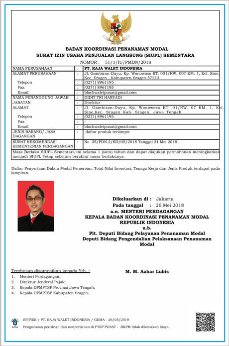 BlackWalet by PT. RAJA WALET INDONESIA