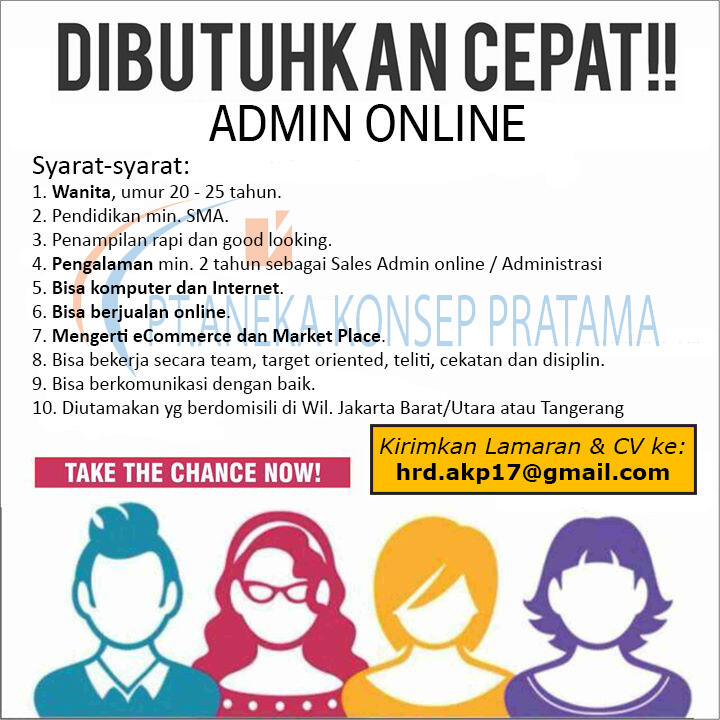 LOWONGAN ADMIN ONLINE