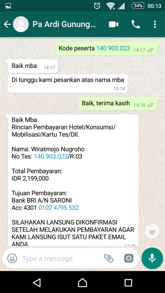 Penipuan travel agen untuk interview gunung sewu group